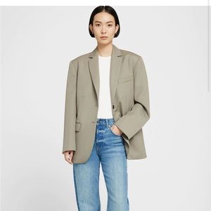 Anine bing quinn blazer in green khaki